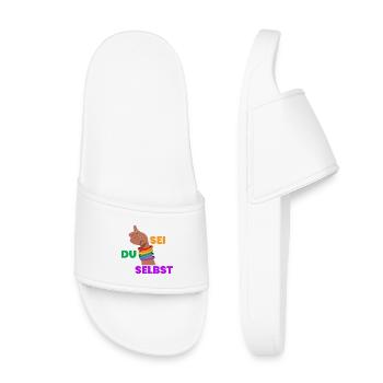 Pride Faust Self-Determination - Kids’ Pool Sliders - white - Front