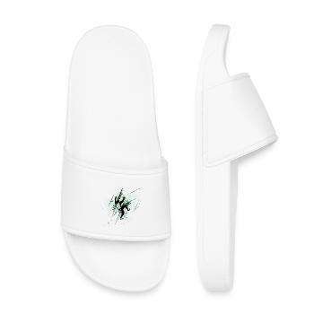 Grimpeur Vert Eclaboussures - Claquettes enfant - blanc - Devant