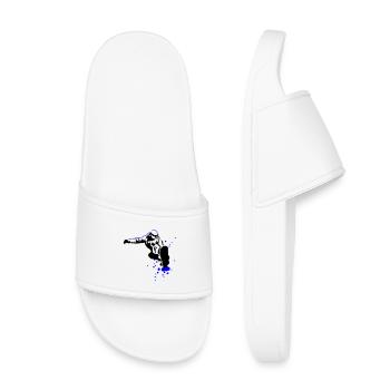 Snowboarders - Claquettes enfant - blanc - Devant