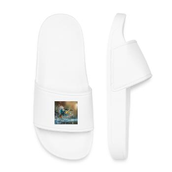 Le martin-pêcheur en fuite : le moment agile du martin-pêcheur - Claquettes enfant - blanc - Devant