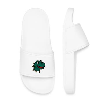 Lumières de Noël Dinosaure Souriant - Claquettes enfant - blanc - Devant