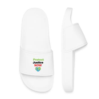 Protéger la justice – Agissez maintenant, écologique, environnemental - Claquettes enfant - blanc - Devant
