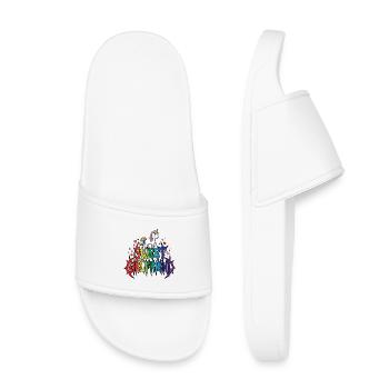 Girlfriend Unicorn Valentines Couple - Kids’ Pool Sliders - white - Front