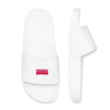 Graffiti  Lucie Prénom cadeau idéal imprimable sur - Claquettes enfant - blanc - Devant