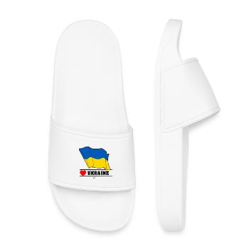 UKRAINE Herz - Kinder Badelatschen - Weiß - Vorne