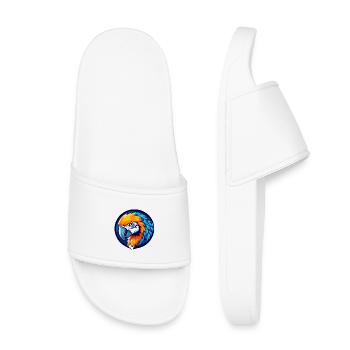 Tropical Parrot Esports Maskottchen-Logo - Kinder Badelatschen - Weiß - Vorne