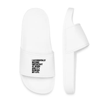 Accidentellement important au travail - Claquettes enfant - blanc - Devant