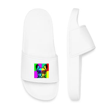 Pop Art Pup  - Kids’ Pool Sliders - white - Front