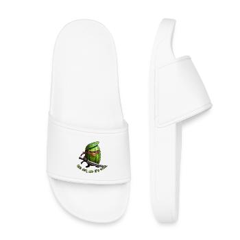 Watermelon Ninja with Sword - Kids’ Pool Sliders - white - Front