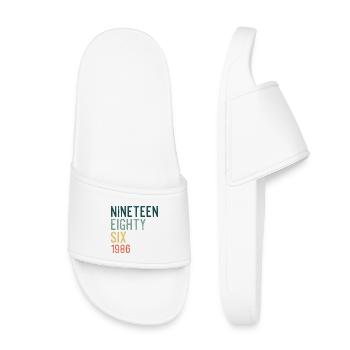 Nineteen Eighty-Six Retro - Kids’ Pool Sliders - white - Front