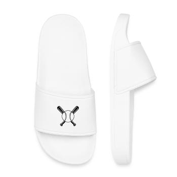 Balle de baseball et battes - Claquettes enfant - blanc - Devant
