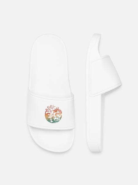 Conception du cercle Dragon & Koi - Claquettes enfant - blanc