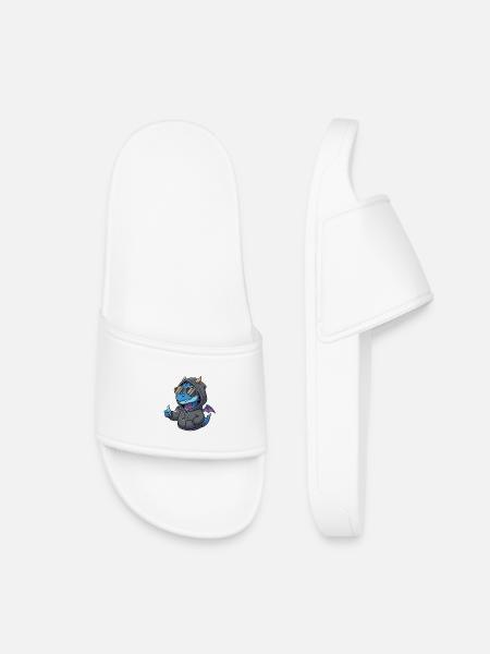 Hoodie Firesprayer with Sunglasses - Kids’ Pool Sliders - white