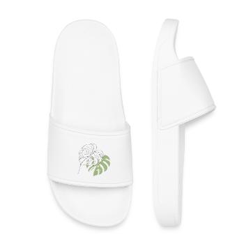 Illustration d’illustration de feuilles de Monstera - Claquettes enfant - blanc - Devant