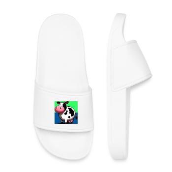 vache - Claquettes enfant - blanc - Devant