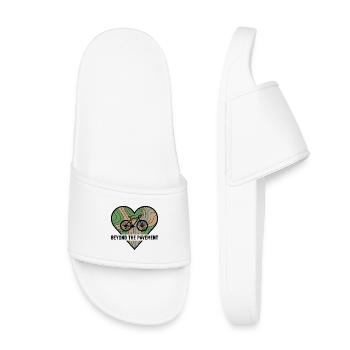 Au-delà du cœur du vélo de gravier sur bitume - Claquettes enfant - blanc - Devant