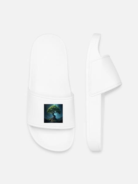 Colorful Tree of Life. - Kids’ Pool Sliders - white