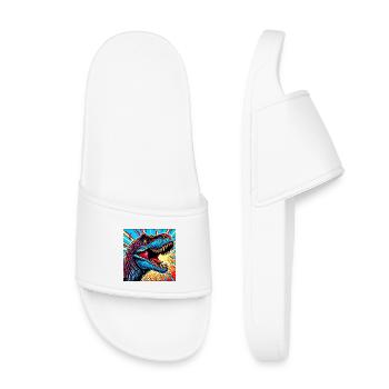dinosaure - Claquettes enfant - blanc - Devant