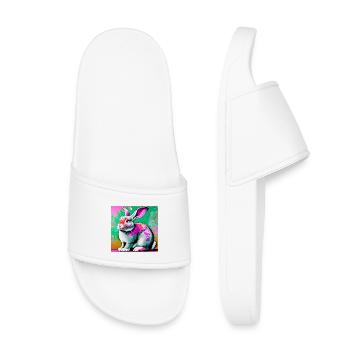 rabbit - Kids’ Pool Sliders - white - Front