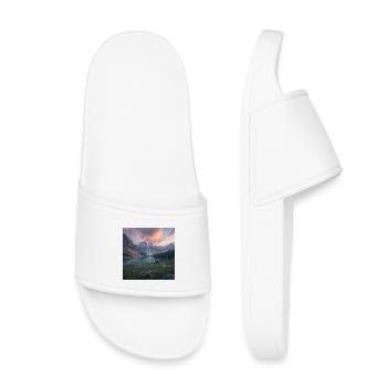 Refuge alpin au lac de montagne - Claquettes enfant - blanc - Devant