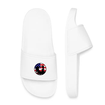 Adlerflagge USA Silhouette - Kinder Badelatschen - Weiß - Vorne