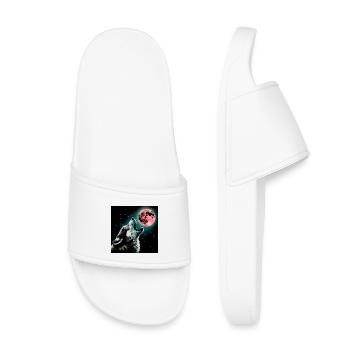 Wolf howls at the Full Moon - Kids’ Pool Sliders - white - Front