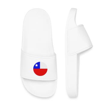 Drapeau chilien rond - Claquettes enfant - blanc - Devant