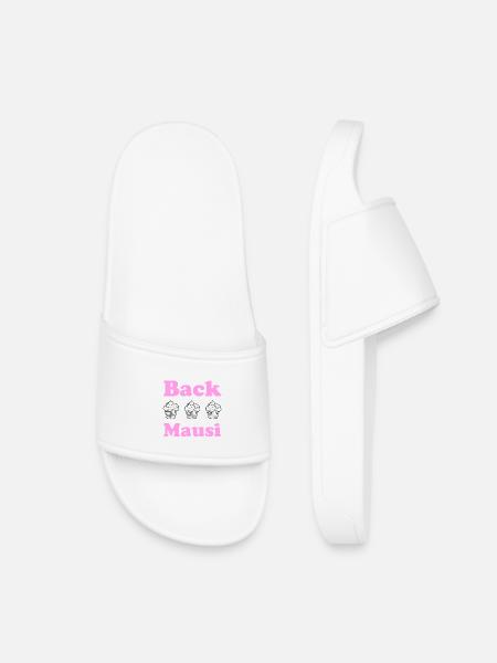Back Mausi – Pâtisserie et confiserie de cadeaux drôles - Claquettes enfant - blanc