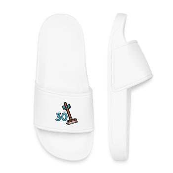 Broom 30th Birthday - Kids’ Pool Sliders - white - Front