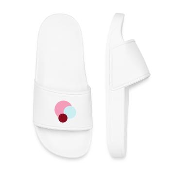 Planètes dans l’Univers Rose - Claquettes enfant - blanc - Devant
