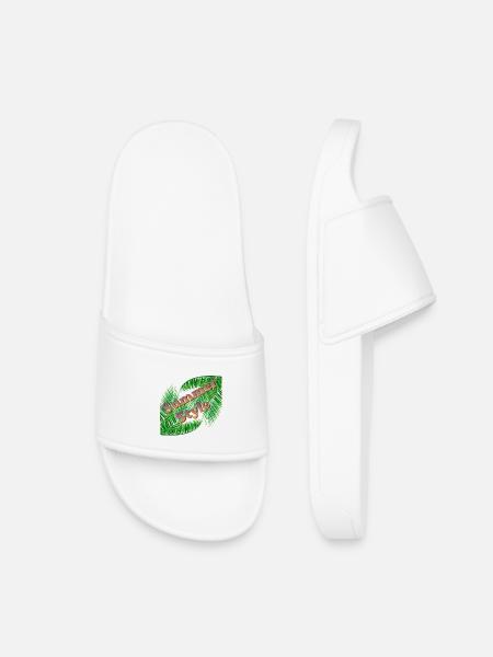 Summer Style mit Palmen - Kinder Badelatschen - Weiß