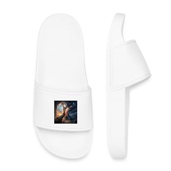 Celestial Handshake Fantasy Portal Art - Kids’ Pool Sliders - white - Front