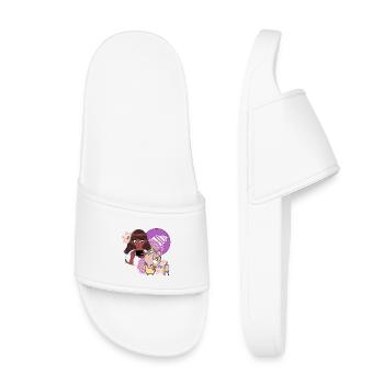 Chat Café du Matin et Appareil Auditif - Claquettes enfant - blanc - Devant