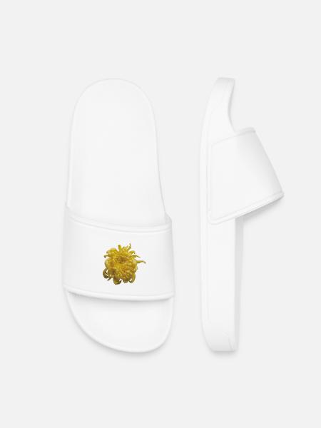 Vibrant_Yellow_Chrysanthemum_Flower - Kids’ Pool Sliders - white