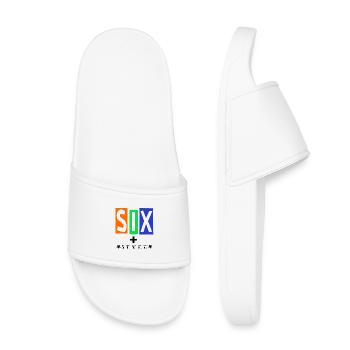 SIX Color Block Logo Streetwear - Claquettes enfant - blanc - Devant