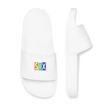 Typographie de SIX Seven Street - Claquettes enfant - blanc - Devant