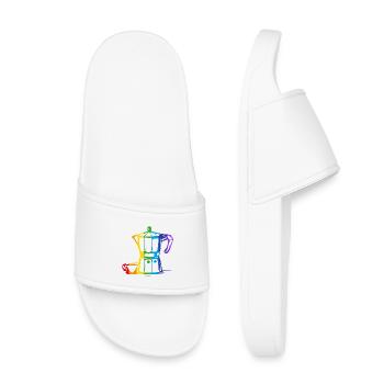 Bialetti Regenbogen gefüllt - Kinder Badelatschen - Weiß - Vorne