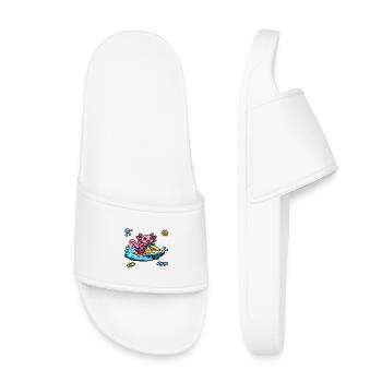 Éclaboussure néon en jet ski Axolotl - Claquettes enfant - blanc - Devant