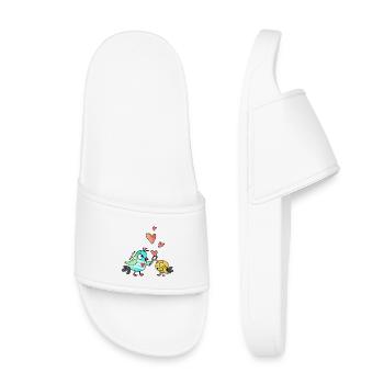 Dody und Dots- Seifenblasenherzen - Kinder Badelatschen - Weiß - Vorne