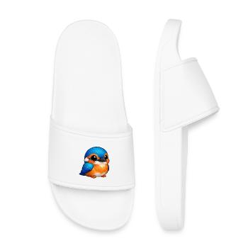 Eisvogel - Kinder Badelatschen - Weiß - Vorne
