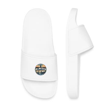 Badge de voyage rétro Nimègue Waalbrug - Claquettes enfant - blanc - Devant