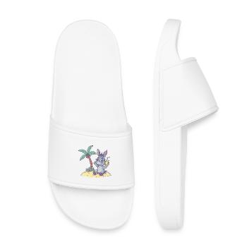 Donkey Summer Holiday - Kids’ Pool Sliders - white - Front