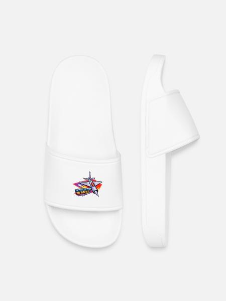 Interceptor Jet Attack Graphic - Kids’ Pool Sliders - white