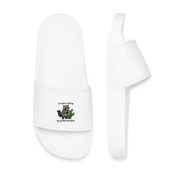 Aventure de jardin débutante - Raton laveur et cactus - Claquettes enfant - blanc - Devant