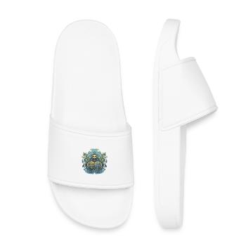 Poseidon Sea God Trident Design - Kids’ Pool Sliders - white - Front