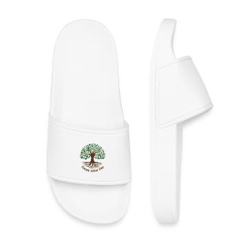 Happy Arbor Day, Leaves, Tree and Roots - Kids’ Pool Sliders - white - Front