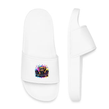 Teddy Bear DJ Neon Splash - Claquettes enfant - blanc - Devant