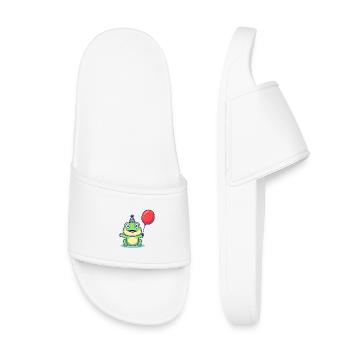Party Frog with Balloon - Kids’ Pool Sliders - white - Front