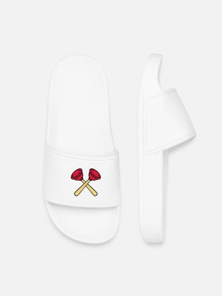 Pömpel gekreuzt - Kinder Badelatschen - Weiß