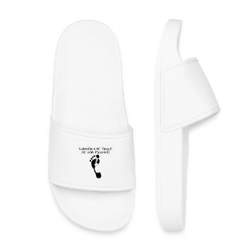 Empreinte de pied noir - Claquettes enfant - blanc - Devant